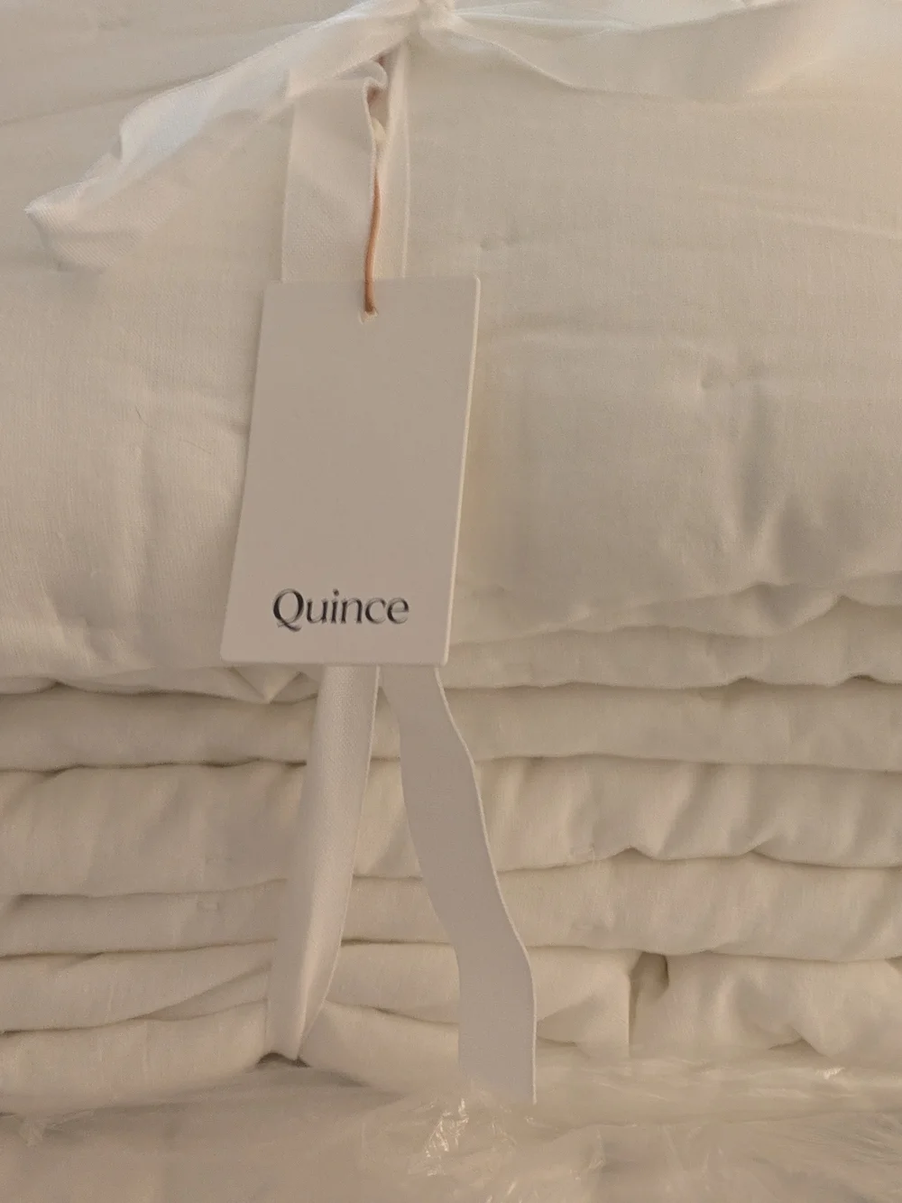 Quince European Linen Dream Quilt King Cal King White